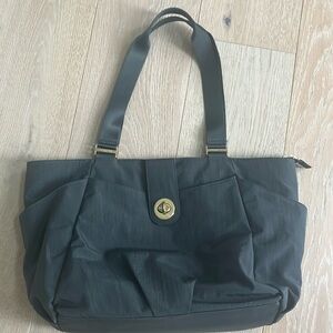 Baggallni gray nylon work tote